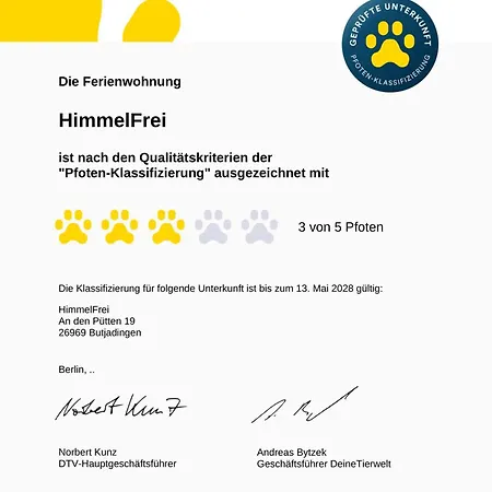 Apartament Himmelfrei - An Den Puetten 19 Og Tossens